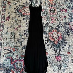 Skims black soft lounge slip dress size small never worn with tag still